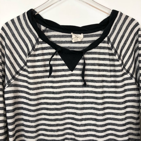 Nordstrom Andrea Jovine Stripe CrewNeck Sweatshirt - Picture 2 of 5